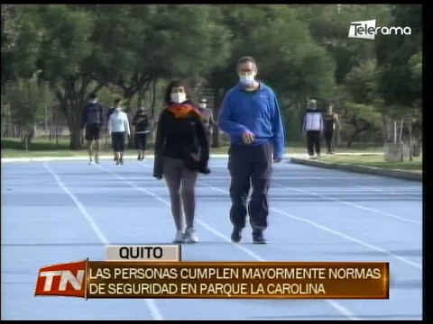 Las personas cumplen mayormente normas de seguridad en parque La Carolina