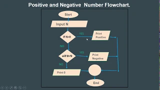 Python Bangla Tutorial for Beginners Positive or Negative number define Algorithm Flowchart