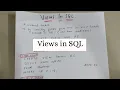 VIEWS IN SQL WITH EXAMPLES WHY VIEWS ARE USED