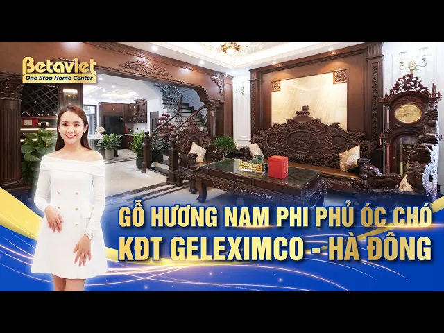 Nội thất biệt thự tân cổ điển full gỗ Hương Nam Phi KĐT Geleximco