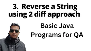 Basic Java Program - Reverse a String using StringBuilder Class Java for QA Playlist