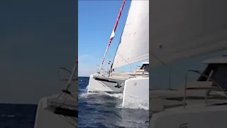 A quick look at the Fountaine Pajot 41. #luxuryyachtlife #sailinglife #catamaran #sailing #yachting