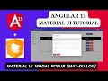 MAT-DIALOG Modal popup in angular material UI Data transfer Reactive forms Nihira Techiees