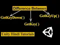 GetKeyDown GetKey GetKeyUp in Unity3D GetButtonDown GetButton GetButtonUp