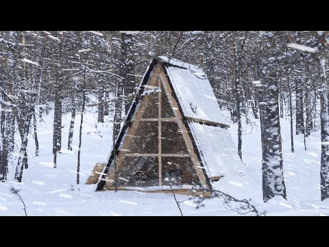 Download MP3 Warten auf einen SCHNEESTURM – Ich verstecke mich in einer warmen Hütte im Wald