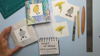 insetting an image on a cover or page framed with an x fold