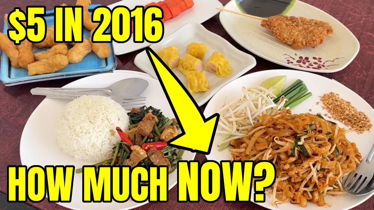 Thai Street Food PRICE CHECK: EATING $5 FOR A DAY IN 2016, HOW MUCH NOW?