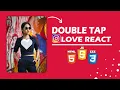 Double Tap Instagram Love React With Html Css And Js -