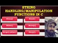 String Handling Functions in C Comprehensive Tutorial