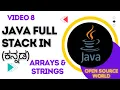 Arrays and Strings In Core Java Java Full Stack Course In Kannada OSW 8