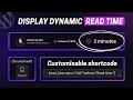 Show Read Time in WordPress or Elementor Blog Posts - Fully Customisable Shortcode