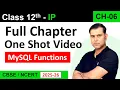 MySQL Functions One-Shot CH-6 Informatics Practices 065 Class 12