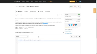 Technical Interview Question Two Sum - Input Sorted LeetCode