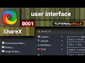0001 working and user interface in ShareX