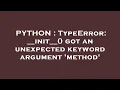 PYTHON TypeError -