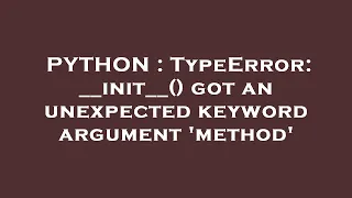 PYTHON TypeError -