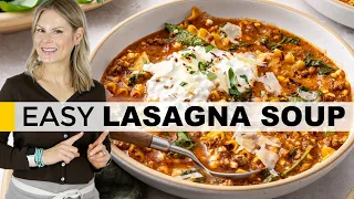 ONE POT LASAGNA SOUP | Healthy, High Protein Comfort Food!