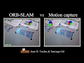 ORB-SLAM vs motion capture system Augmented Reality comparison