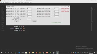 GPA calculator in python tkinter miniproject