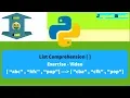 Exercise List Comprehension Python Tutorial Hindi