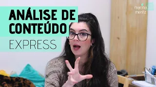Três pontos principais pra entender como funciona a metodologia de análise de conteúdo