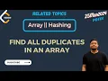 Leetcode 442 Find All Duplicates in an Array Hashing Optimized POTD 25Mar2024