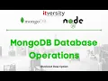 MongoDB Database Operations - Mongo Shell and JavaScript