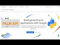 Getting Started With Google Generative AI PaLM API In Python Step-By-Step Tutorial