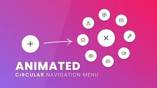 Animated Circular Navigation Menu using Html CSS Vanilla Javascript Simple Radial Menu