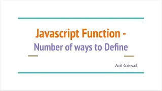 Understanding of Javascript Function and Number of ways to Declare it in Marathi