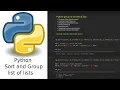 Python group or sort list of lists by common element