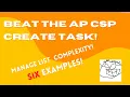 Beat the AP CSP create task - Managing the complexity of lists with SIX examples