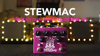 StewMac Two Kings Pre-Built DIY Dual Boost Overdrive Pedal Demo