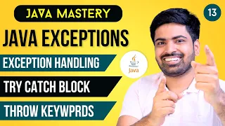 Java Exceptions Exception Handling try catch block Throw and Throws Keyword in Java in Hindi