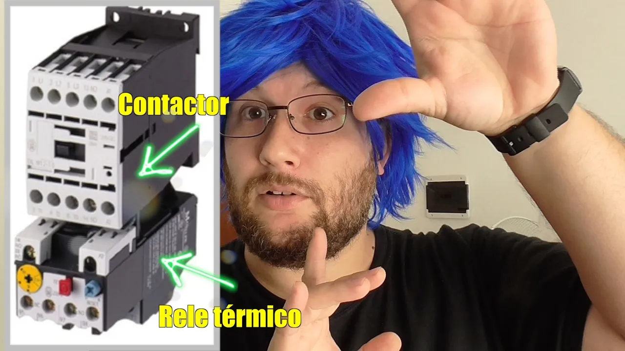 Comando y potencia. Guarda motor y rele termico. Electricidad