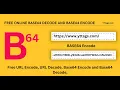 Free online base64 decode and base64 encode