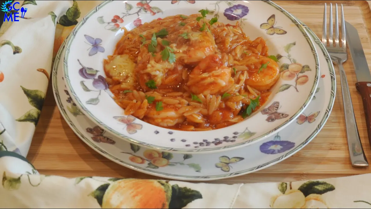 #SHORTS: Oven Baked Greek Orzo aka Kritharaki with Prawns -     