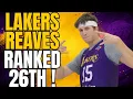 LAKERS AUSTIN REAVES RANKED 26TH OVERALL 88 ON NBA 2K