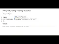 WEbTech Unit 4 - Topic 005 Print statement in PHP
