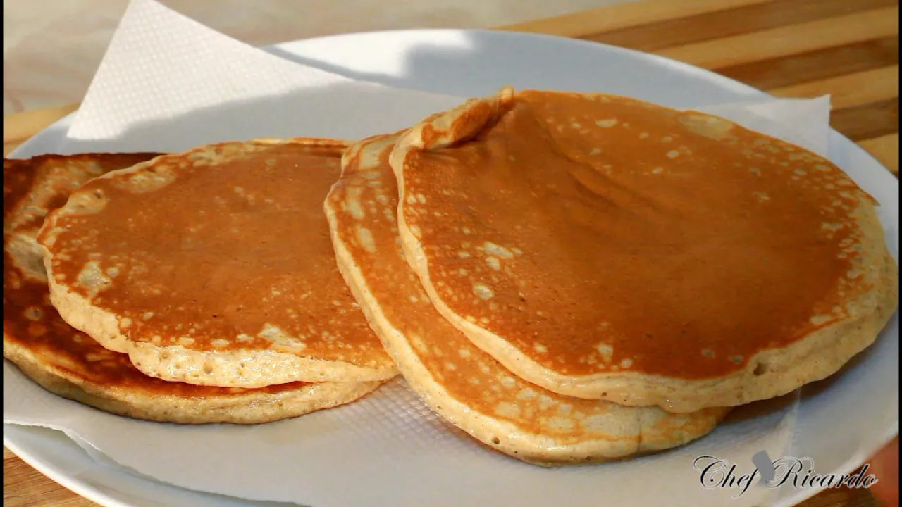 Check out this quick recipe video to see how to make pancakes from scratch. The recipe is super easy. 