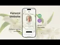 Editable Funeral RSVP Invitation Template White Lily Memorial Celebration of Life Canva Sympathy