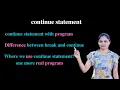 continue statement in java Hindi Difference between break and continue placement java course
