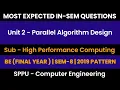 Most Expected In-Sem Questions HPC Unit 2 Parallel Algorithm Design SPPU Sem 8