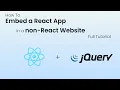 Embedding React in a Non-react Website