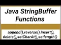 STRINGBUFFER FUNCTIONS IN JAVA append insert m delete setlength reverse setcharat