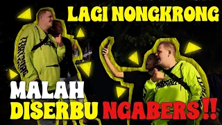 kaget lagi nongkrong bareng bule kw malah di serbu ngabers part 2