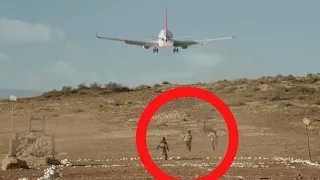 ركض الأطفال وراء الطائرة و هم يقولو انزلي هنا ارجوكي   و بعد لحظات    دندنها