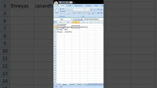Concatenate formula in excel