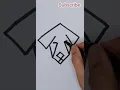 drawing with geometric shapes Dog easy art for kids