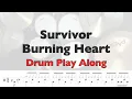 How to play Burning Heart by Survivor on the drums